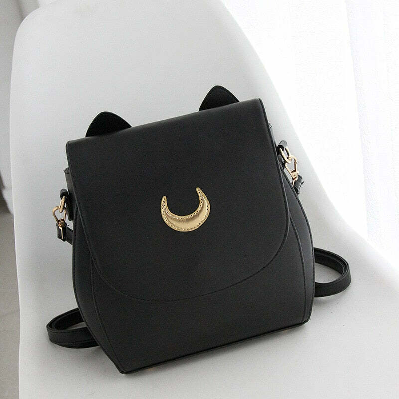 Luna Artemis Cat Backpack - Y2K Grunge, 90s Retro, Pastel Goth, Y2K Summer & Party Outfits