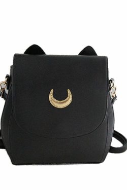 Luna Artemis Cat Backpack - Y2K Grunge, 90s Retro, Pastel Goth, Y2K Summer & Party Outfits