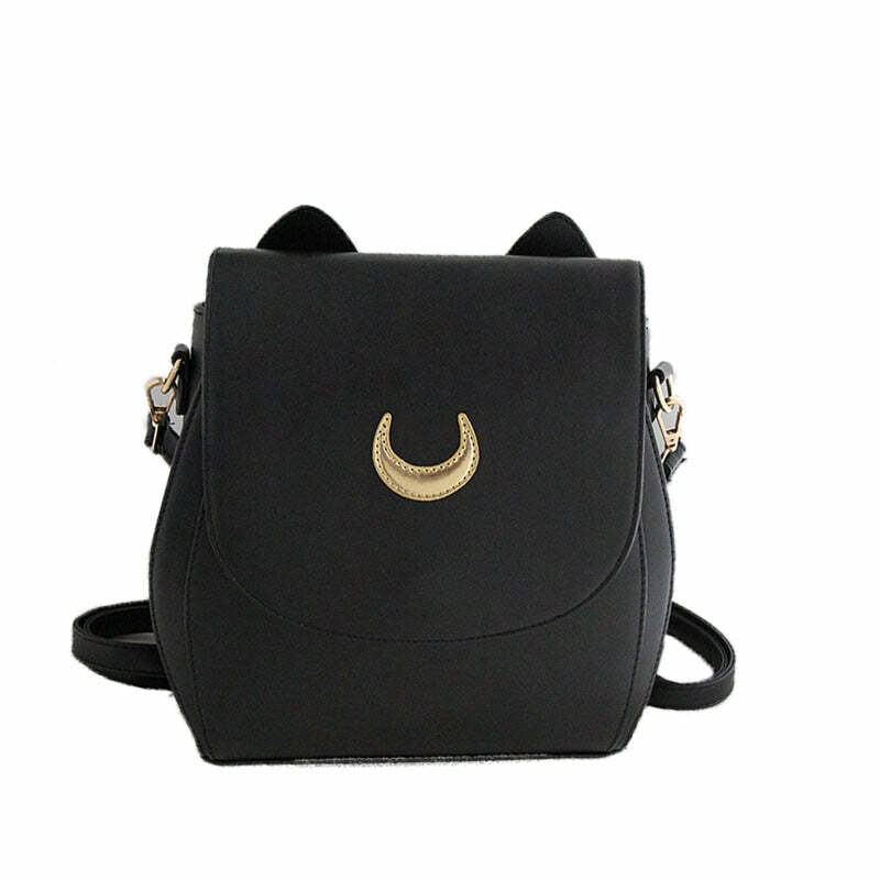 Luna Artemis Cat Backpack - Y2K Grunge, 90s Retro, Pastel Goth, Y2K Summer & Party Outfits