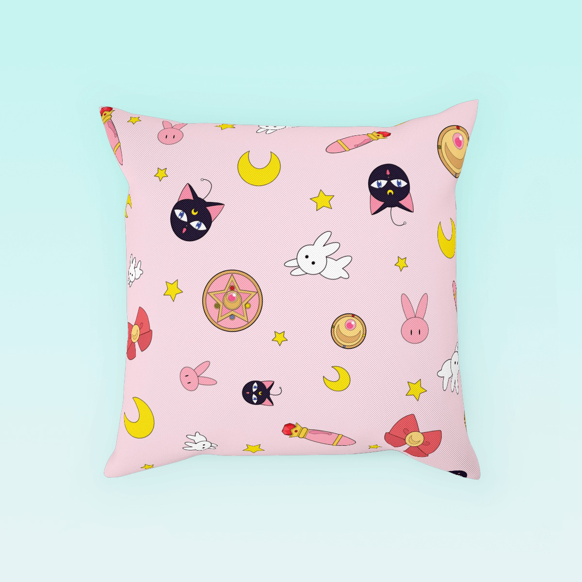 Luna Bunny Pillow Cushion - Y2K Summer & 90s Grunge Fashion, Retro Pastel Goth Decor
