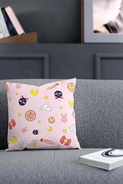 Luna Bunny Pillow Cushion - Y2K Summer & 90s Grunge Fashion, Retro Pastel Goth Decor