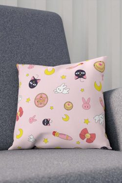 Luna Bunny Pillow Cushion - Y2K Summer & 90s Grunge Fashion, Retro Pastel Goth Decor