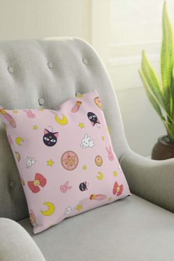 Luna Bunny Pillow Cushion - Y2K Summer & 90s Grunge Fashion, Retro Pastel Goth Decor