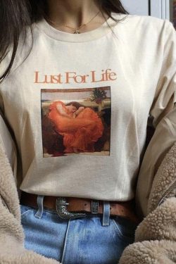 Lust For Life Shirt - Y2K Summer Grunge Top, 90s Retro Fashion, Pastel Goth, Y2K Party Outfit