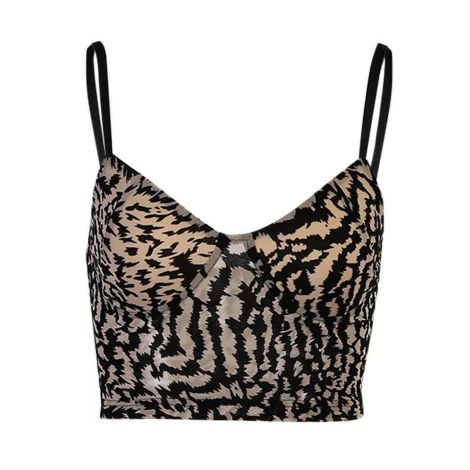 Lyza Leopard Spaghetti Top - Y2K Summer, 90s Grunge, Retro Style, Y2K Party & Club Outfits