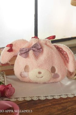 Maison De Fleur x Bonbonribbon Plush Pouch - Y2K Grunge, 90s Retro, Pastel Goth, Summer Y2