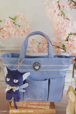 Maison De Fleur x Cardcaptor Sakura Spinel Blue Tote Bag & Doll - Y2K Grunge 90s Retro Style