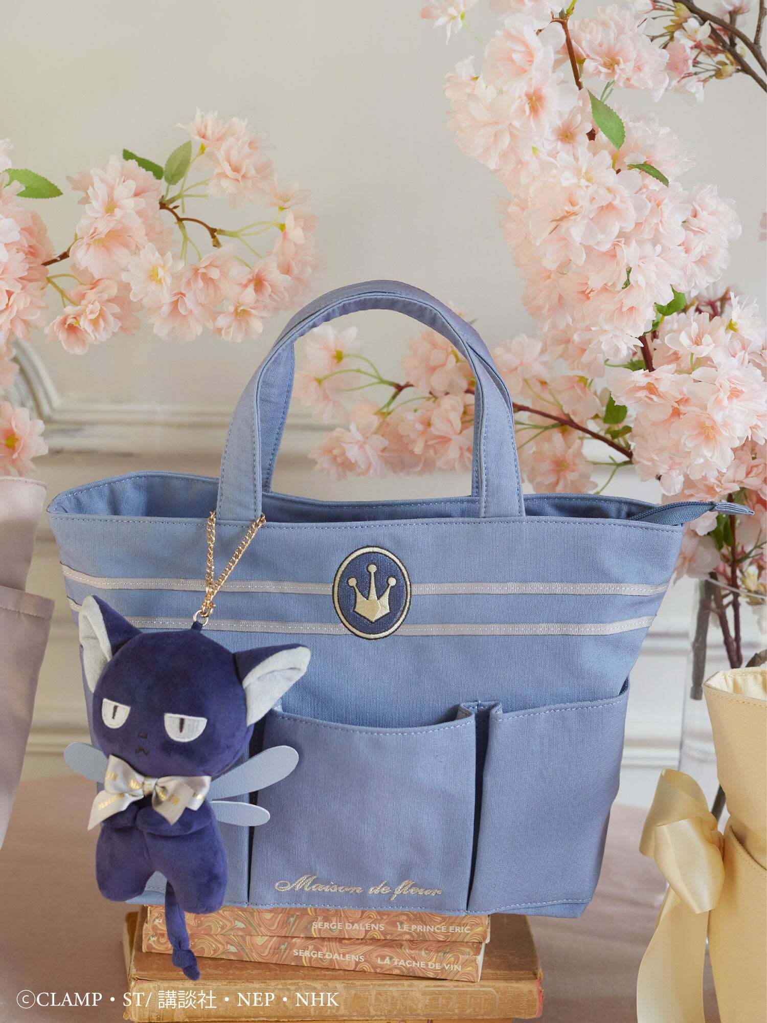 Maison De Fleur x Cardcaptor Sakura Spinel Blue Tote Bag & Doll - Y2K Grunge 90s Retro Style
