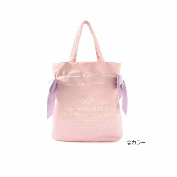 Maison De Fleur x EVANGELION Y2K Grunge Satin Tote Bag - 90s Retro Fashion for Summer Outfits
