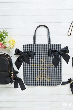 Maison De Fleur x Kuromi Y2K Grunge 90s Retro Large Capacity Bow Tote Bag