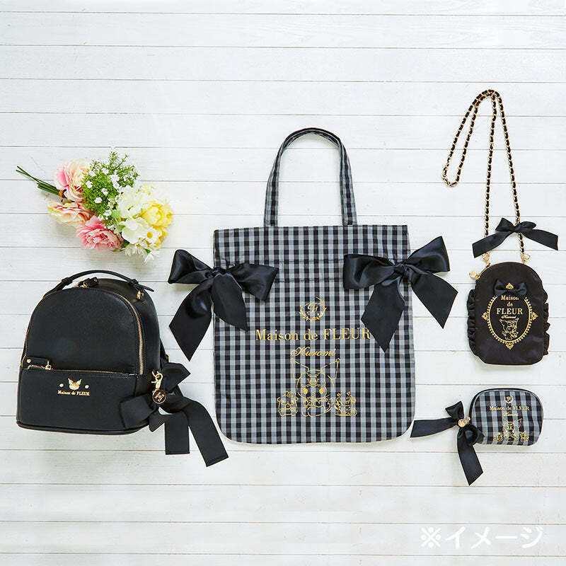 Maison De Fleur x Kuromi Y2K Grunge 90s Retro Large Capacity Bow Tote Bag