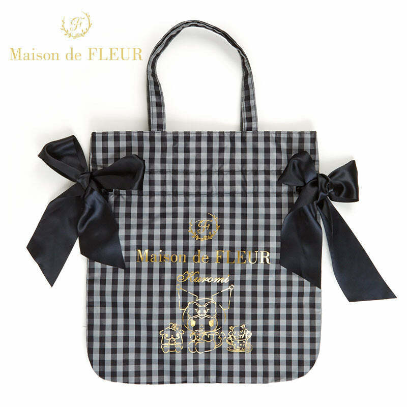 Maison De Fleur x Kuromi Y2K Grunge 90s Retro Large Capacity Bow Tote Bag