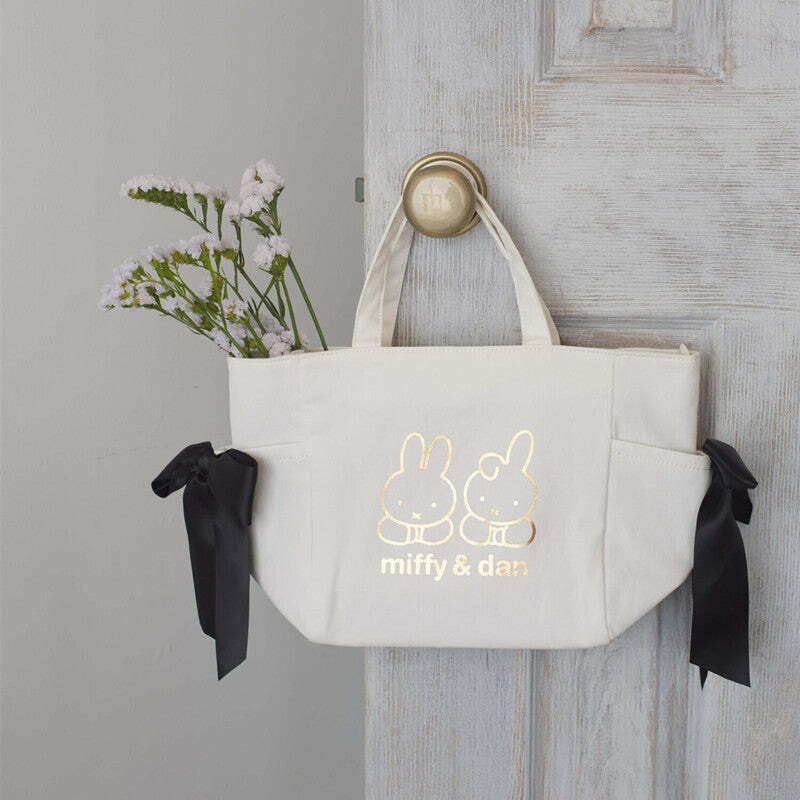 Maison De Fleur x Miffy & Dan Y2K Grunge Canvas Handbag - 90s Retro Summer Fashion