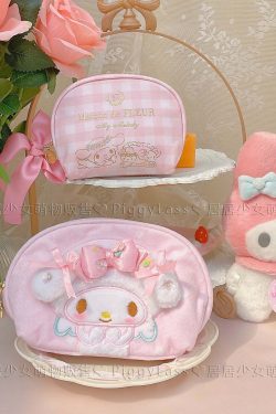 Maison De Fleur x My Melody Coin Pouch - Y2K Grunge, 90s Retro, Pastel Goth, Summer Y2K Fashion