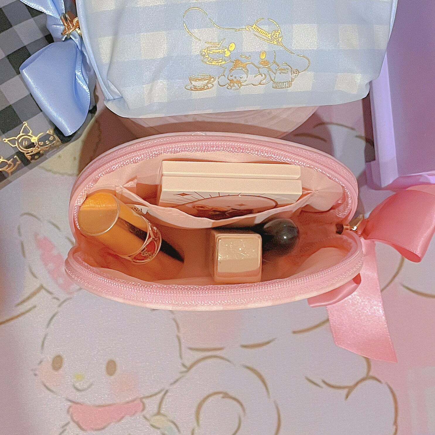 Maison De Fleur x My Melody Coin Pouch - Y2K Grunge, 90s Retro, Pastel Goth, Summer Y2K Fashion