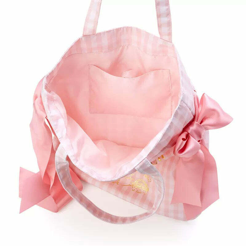 Maison De Fleur x My Melody Y2K Grunge 90s Retro Large Capacity Bow Tote Bag