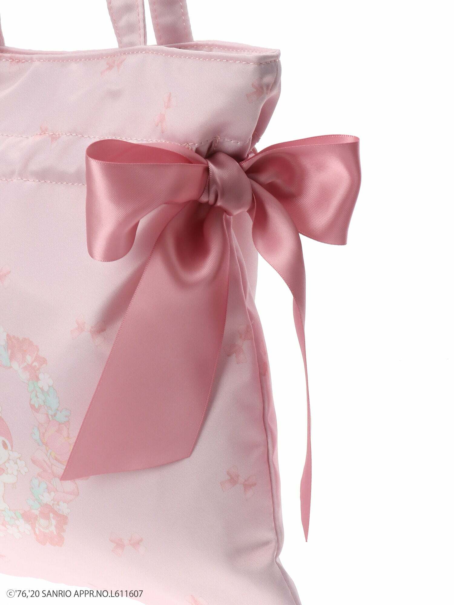 Maison De Fleur x My Melody Y2K Tote Bag with Cute Ribbon - Retro 90s Grunge Summer Fashion