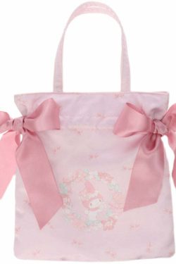 Maison De Fleur x My Melody Y2K Tote Bag with Cute Ribbon - Retro 90s Grunge Summer Fashion