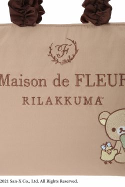 Maison De Fleur x Rilakkuma Y2K Grunge Tote Bag - Retro 90s Fashion, Pastel Goth, Summer Outfits