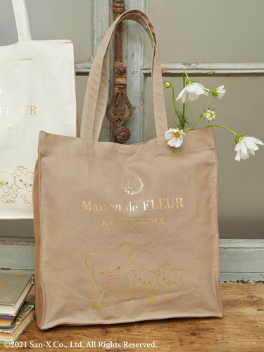 Maison De Fleur x Rilakkuma Y2K Grunge Tote Bag - Retro 90s Fashion, Pastel Goth, Summer Outfits