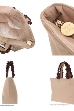Maison De Fleur x Rilakkuma Y2K Grunge Tote Bag - Retro 90s Fashion, Pastel Goth, Summer Outfits