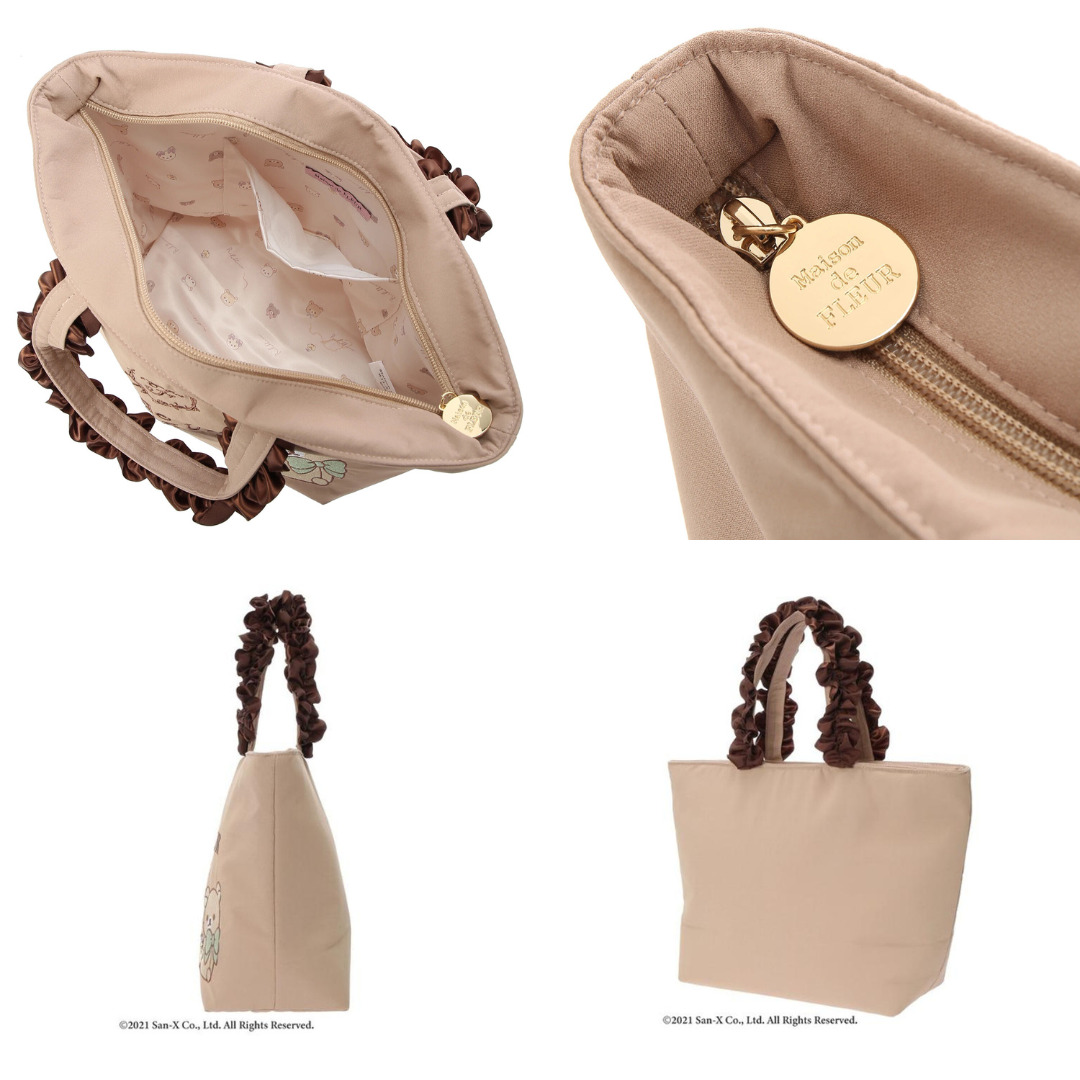 Maison De Fleur x Rilakkuma Y2K Grunge Tote Bag - Retro 90s Fashion, Pastel Goth, Summer Outfits