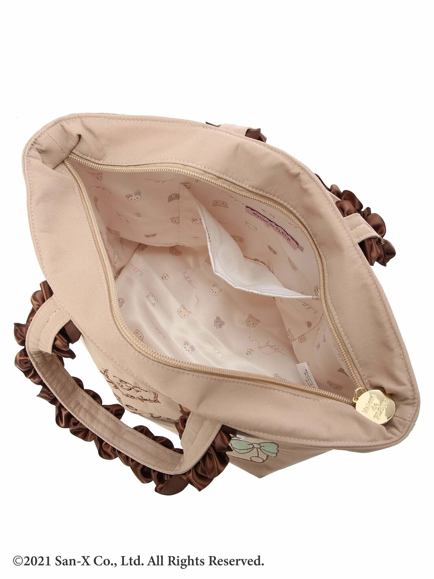 Maison De Fleur x Rilakkuma Y2K Grunge Tote Bag - Retro 90s Fashion, Pastel Goth, Summer Outfits