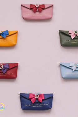 Maison De Fleur x Sailor Moon Ribbon Makeup Bag - Y2K Grunge, 90s Retro, Pastel Goth Accessory
