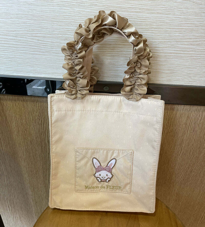 Maison De Fleur x Wish Me Mell Y2K Lace Tote Bag - Retro 90s Grunge Summer Fashion