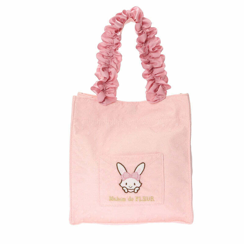 Maison De Fleur x Wish Me Mell Y2K Lace Tote Bag - Retro 90s Grunge Summer Fashion