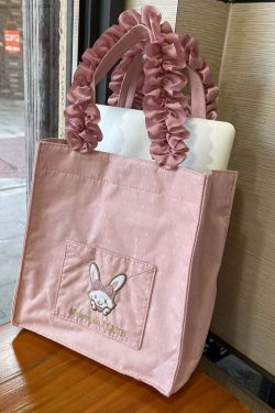 Maison De Fleur x Wish Me Mell Y2K Lace Tote Bag - Retro 90s Grunge Summer Fashion