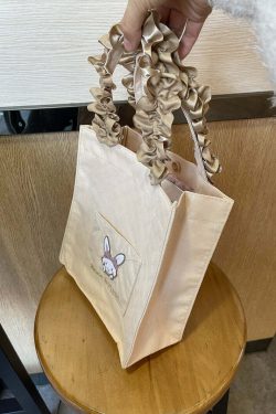 Maison De Fleur x Wish Me Mell Y2K Lace Tote Bag - Retro 90s Grunge Summer Fashion