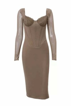 Makya Corset Midi Dress - Y2K Summer, 90s Grunge, Retro Style, Y2K Party & Club Outfits