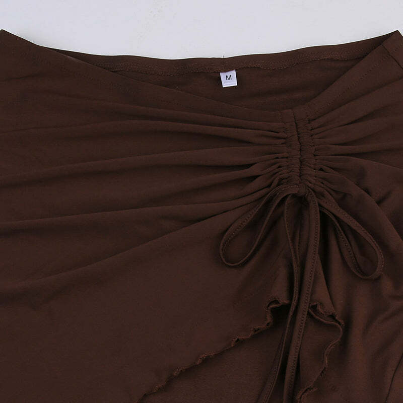 Mandy Low Waist Strappy Mini Skirt - Y2K Summer, 90s Grunge, Retro, Pastel Goth, Y2K