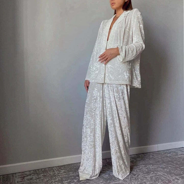 Mariel Loose Lazy Suit Set - Y2K Summer Grunge Outfit, 90s Retro Fashion, Pastel Goth Style