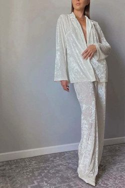 Mariel Loose Lazy Suit Set - Y2K Summer Grunge Outfit, 90s Retro Fashion, Pastel Goth Style