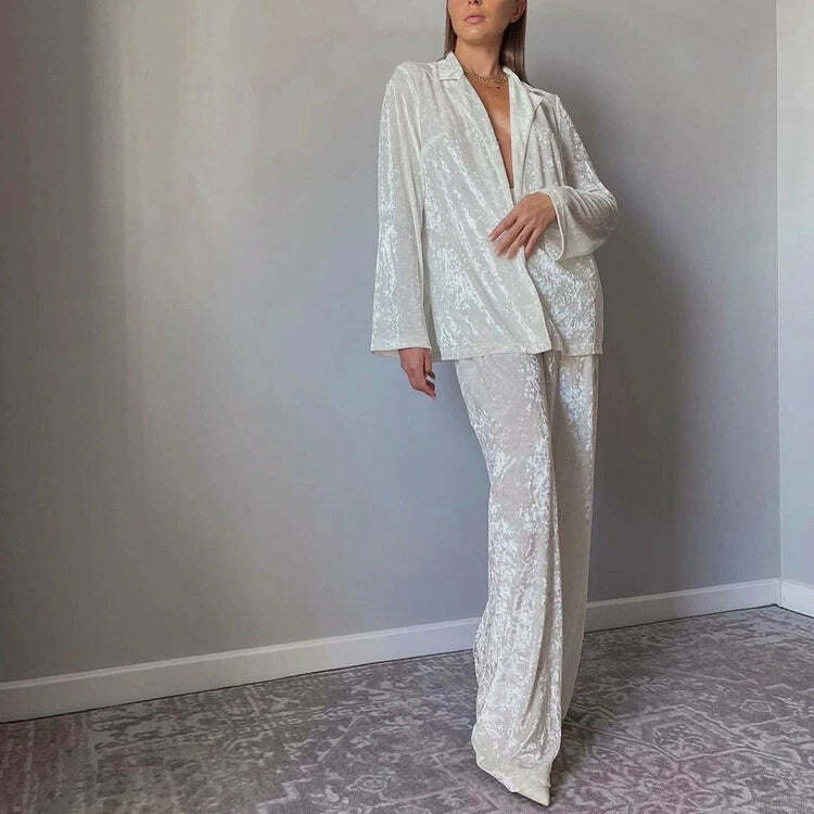Mariel Loose Lazy Suit Set - Y2K Summer Grunge Outfit, 90s Retro Fashion, Pastel Goth Style