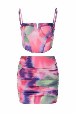 Marion Skirt Set - Y2K Summer Grunge Outfit, 90s Fashion, Retro Style, Pastel Goth, Y2K Club