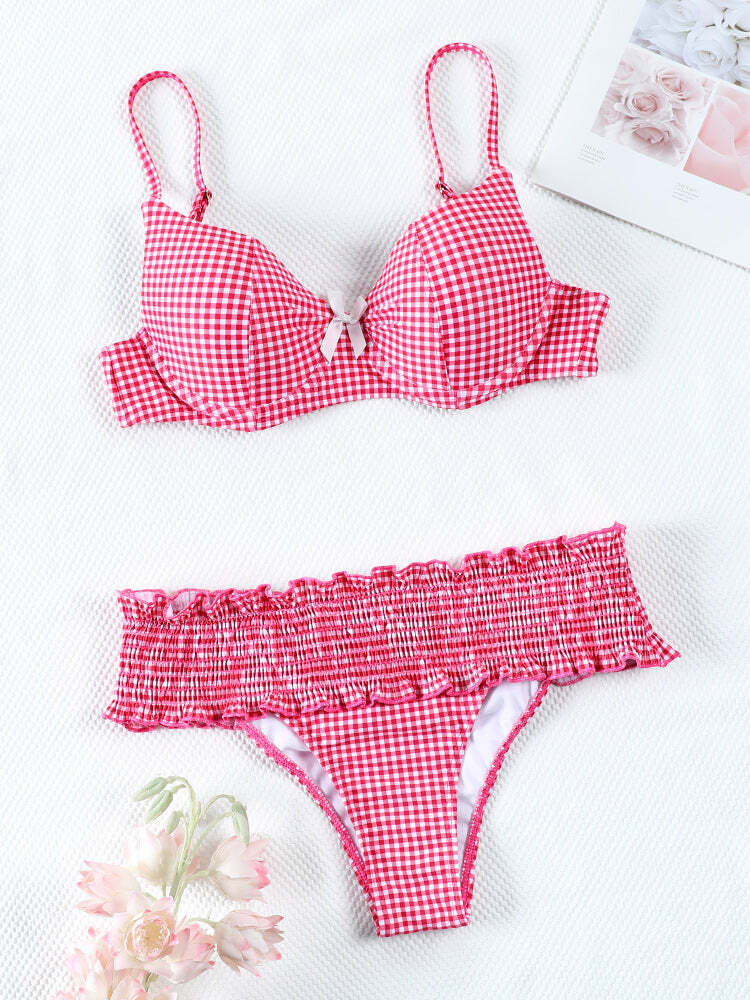Marlo Ruffle Bikini Set - Y2K Summer Outfit, 90s Fashion, Grunge, Retro Style, Y2K Beachwear