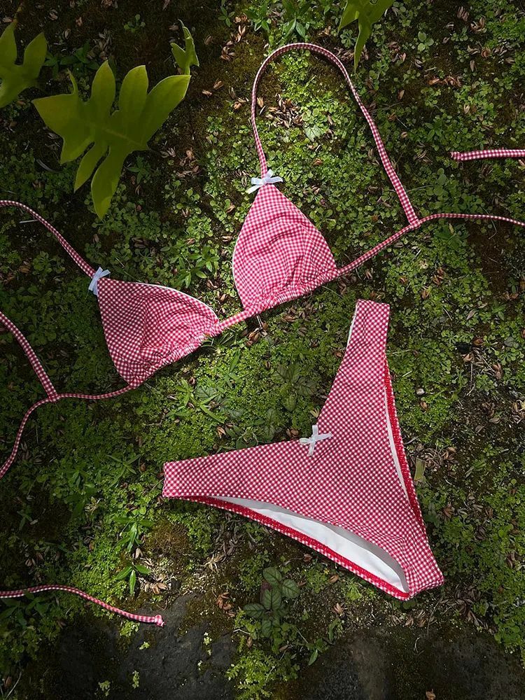 Marlo Triangle Bikini Set - Y2K Summer Outfit, 90s Fashion, Grunge, Retro Style, Y2K Beachwear