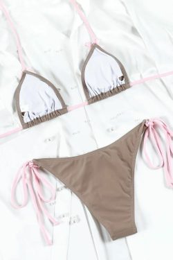 Marlo Triangle Bikini Set - Y2K Summer Outfit, 90s Fashion, Grunge, Retro Style, Y2K Beachwear