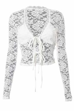 Marlow Lace Cardigan Top - Y2K Summer, 90s Grunge, Retro Style, Y2K Party & Club Outfits