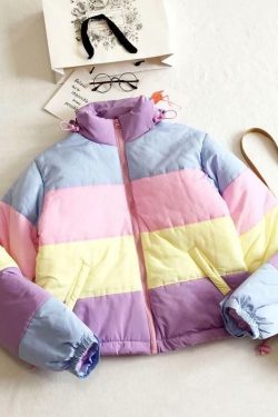 Marshmallow Pastel Jacket - Y2K Summer, 90s Grunge, Retro Hip Hop, Y2K Party Outfit
