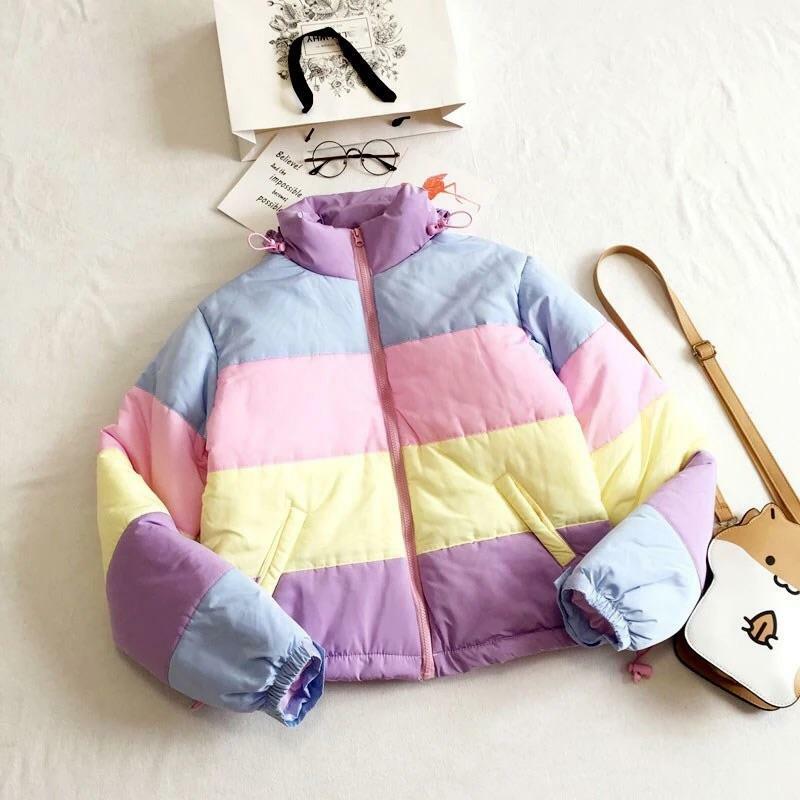 Marshmallow Pastel Jacket - Y2K Summer, 90s Grunge, Retro Hip Hop, Y2K Party Outfit