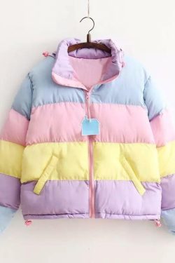Marshmallow Pastel Jacket - Y2K Summer, 90s Grunge, Retro Hip Hop, Y2K Party Outfit
