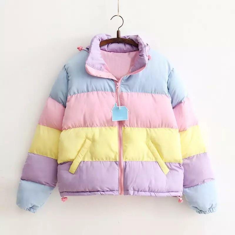 Marshmallow Pastel Jacket - Y2K Summer, 90s Grunge, Retro Hip Hop, Y2K Party Outfit