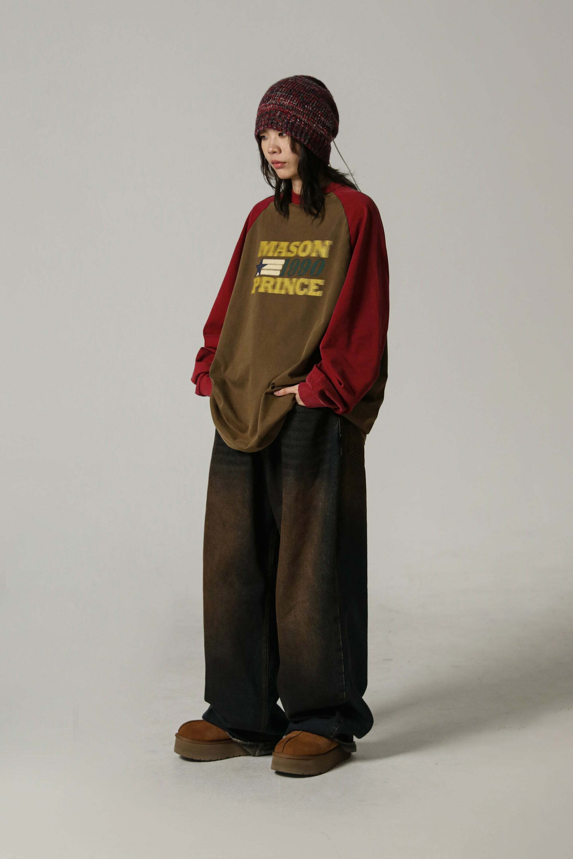 MASONPRINCE '1990' Contrast Long Sleeve - Y2K Grunge, 90s Fashion, Retro Summer & Party Outfits