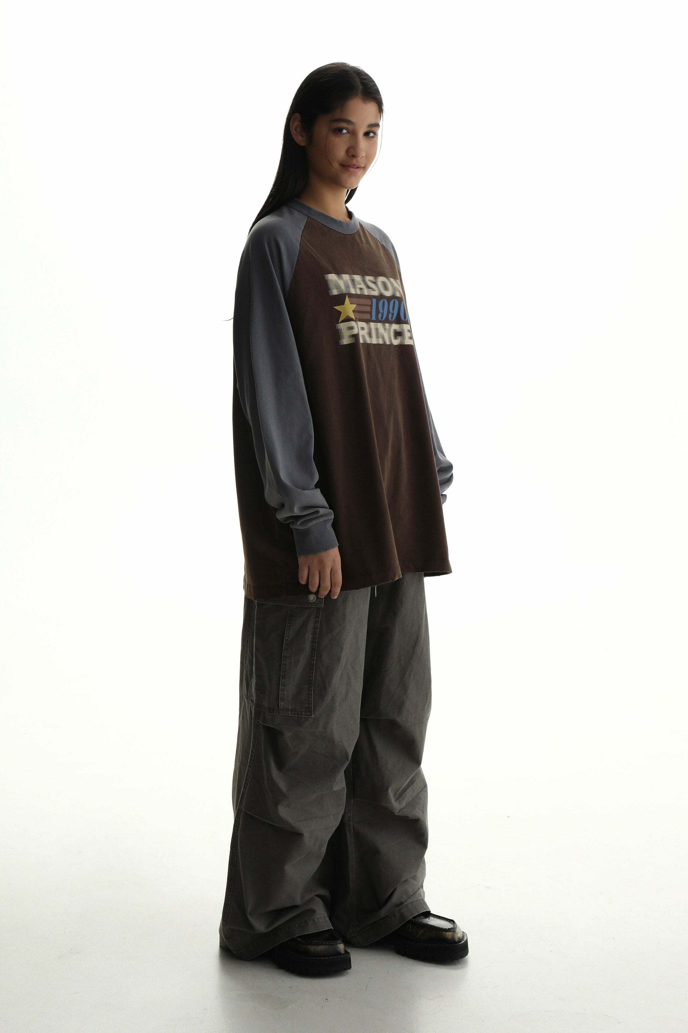 MASONPRINCE '1990' Contrast Long Sleeve - Y2K Grunge, 90s Fashion, Retro Summer & Party Outfits
