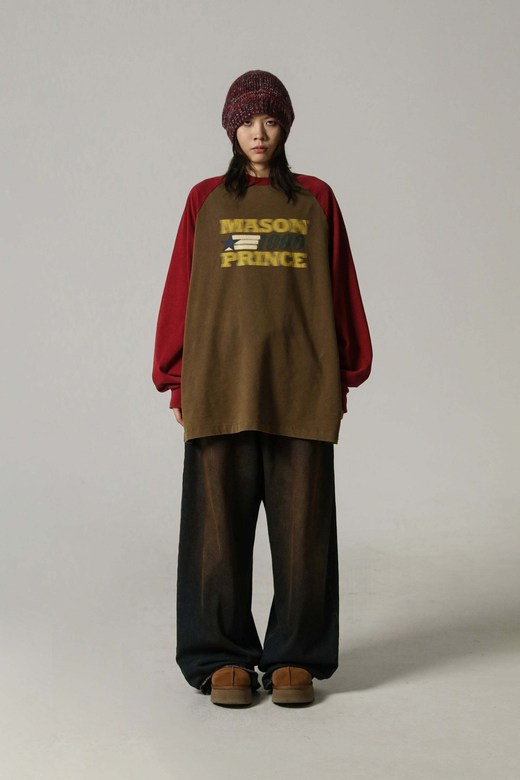 MASONPRINCE '1990' Contrast Long Sleeve - Y2K Grunge, 90s Fashion, Retro Summer Outfit