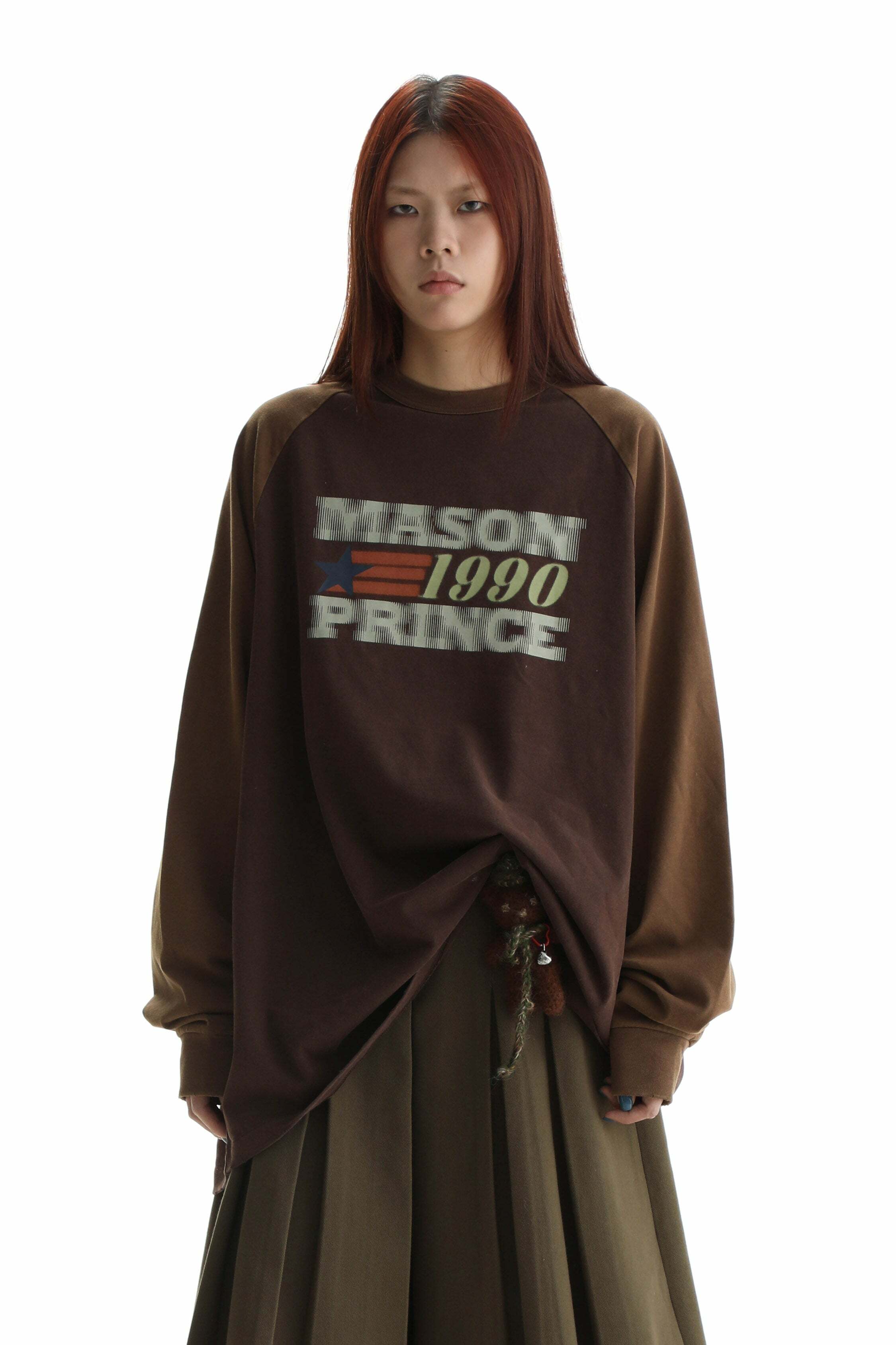 MASONPRINCE '1990' Contrast Long Sleeve - Y2K Grunge, 90s Fashion, Retro Summer Outfit